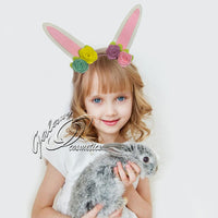 Easter Bunny Ears Flower Headband for Girls Easter seasonal tiny