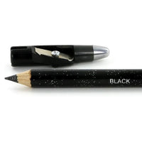 SAFFRON London Glitter Eyeliner Pencil with Sharpner Black eyeliner eyes galaxy makeup