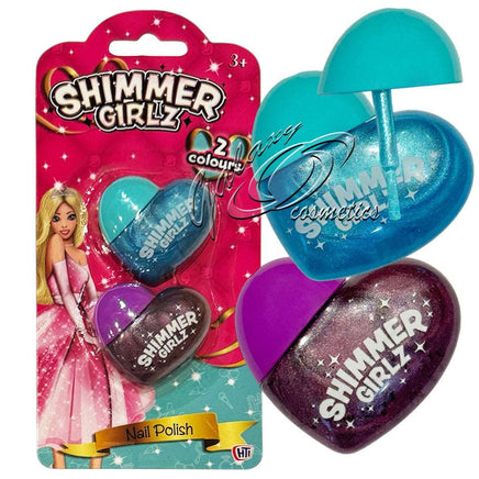Shimmer Girls Kids Nail Polish Set, Safe & Harmless, Remove with Soap & Water Blue + Purple galaxy kids nail polish nails
