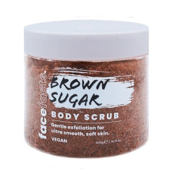 Face Facts Body Scrub Salt based Exfoliator 400g Brown Sugar bath body care face care galaxy scrub skin