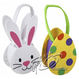 Easter Felt Bag Kids Egg Treasure Hunt Basket Bucket Party Treats Filler Easter seasonal tiny