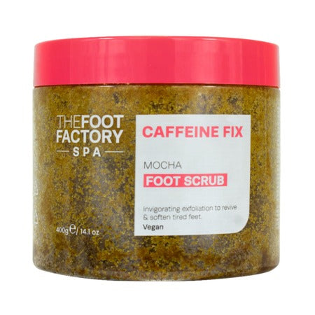 The Foot Factory Scrub Exfoliate & Moisturize the skin 400g Caffeine Fix Mocha hand foot skin
