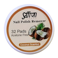 Saffron Scented Nail Varnish Remover Pads 32 Wipes Acetone Free Coconut scented nail care nail polish nails