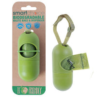 Smart Choice Biodegradable Dog Waste Poop Bags & Dispenser Eco-Friendly Dispenser + 15 bags pets tiny
