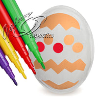 Easter Egg Decorating Stencil Kit with 6 Stencils & 4 Colouring Pens Kids Craft Easter seasonal tiny