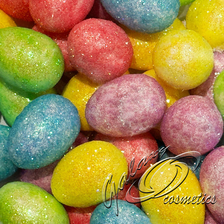 Easter Mini Decorations Bonnet, Party Table, Kids Art Craft 40 Mini Glitter Eggs, 2.5cm Easter seasonal tiny