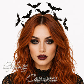 Black Glitter Bat Headband fancy fancy dress Halloween seasonal