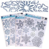 20x Glitter Snowflakes Reusable Static Cling Window Sticker Christmas Decoration Christmas other xmas decor seasonal tiny xmas decor