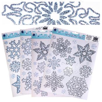 20x Glitter Snowflakes Reusable Static Cling Window Sticker Christmas Decoration Christmas other xmas decor seasonal tiny xmas decor