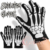 Halloween Skeleton Gloves: Children & Adult fancy fancy dress Halloween seasonal