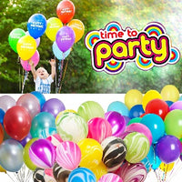 Time to Party Balloons Multicoloured kids party tiny
