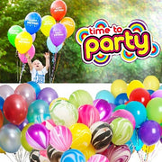 Jaunty Balloons Pack Multicoloured Assorted Bright Time to Party for Boys Girls kids party party