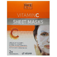 Face Facts Vitamin C Hydrate & Brighten Skin Care Line Vegan Face Sheet Mask x 2 treatments face care skin