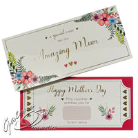 Personalised Scratch To Reveal Voucher & Card MYO Special surprise gift hearts mother seasonal tiny