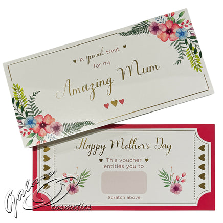 Personalised Scratch To Reveal Voucher & Card MYO Special surprise gift hearts mother seasonal tiny