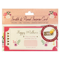 Personalised Scratch To Reveal Voucher & Card MYO Special surprise gift Happy Mother's Day hearts mother seasonal tiny