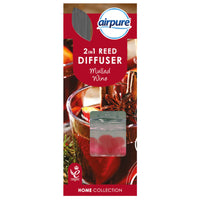 Airpure 2 in 1 Reed Diffuser with Crystal Beads Christmas Winter Fragrances 30ml Mulled Wine aroma candles Christmas galaxy Gift Shop other xmas smell seasonal xmas smell