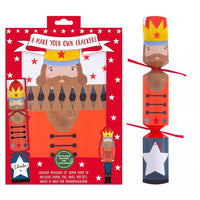 6 Pack Make Your Own Christmas Crackers 12" Set with Hats & Jokes Nutcracker Christmas other xmas gift seasonal tiny xmas gift