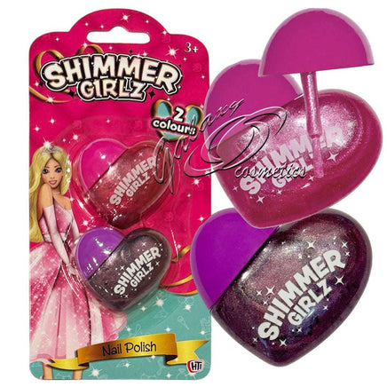 Shimmer Girls Kids Nail Polish Set, Safe & Harmless, Remove with Soap & Water Pink + Purple galaxy kids nail polish nails