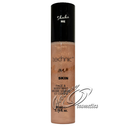 Technic Shimmer Skin Face & Body Mist Hydrating All Over Glow Spray Sunrise - iridescent pink Health & Beauty:Make-Up:Face:Setting Spray bronzer face galaxy makeup
