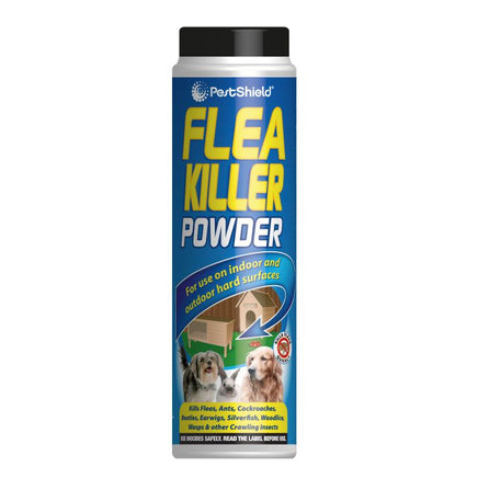Pest Shield Household Flea Killer Spray or Powder Indoor & Outdoor Beds Carpets Flea Killer Powder 200g home Home & Garden pets tiny
