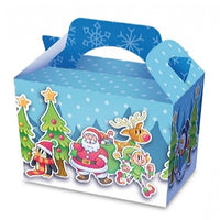 5x Christmas Party Food Boxes, Present, Xmas Kids Gift, Sweets Santa and Friends Christmas seasonal tiny