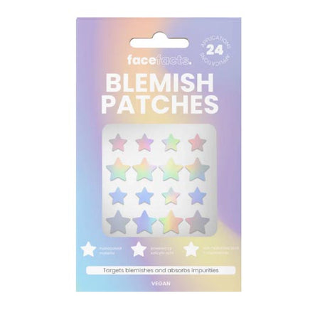 Face Facts Holographic Blemish Patches Spot Pimple Acne Stickers Holographic Stars blemish face galaxy skin