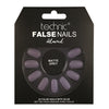 Technic False Nails Tips Full Coverage Set of 24 + Glue Matte Grey Almond false nails nails