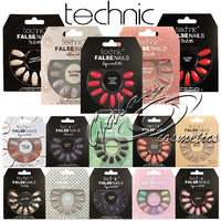 Technic False Nails Tips Full Coverage Set of 24 + Glue false nails galaxy nails