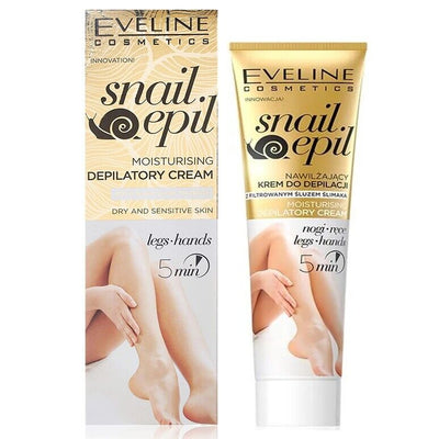 Eveline Snail Epil Depilatory Moisturising Cream Arms Legs Body + Spatula hair removal skin