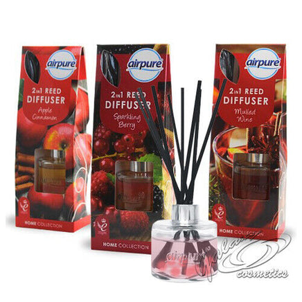 Airpure 2 in 1 Reed Diffuser with Crystal Beads Christmas Winter Fragrances 30ml aroma candles Christmas galaxy Gift Shop other xmas smell seasonal xmas smell