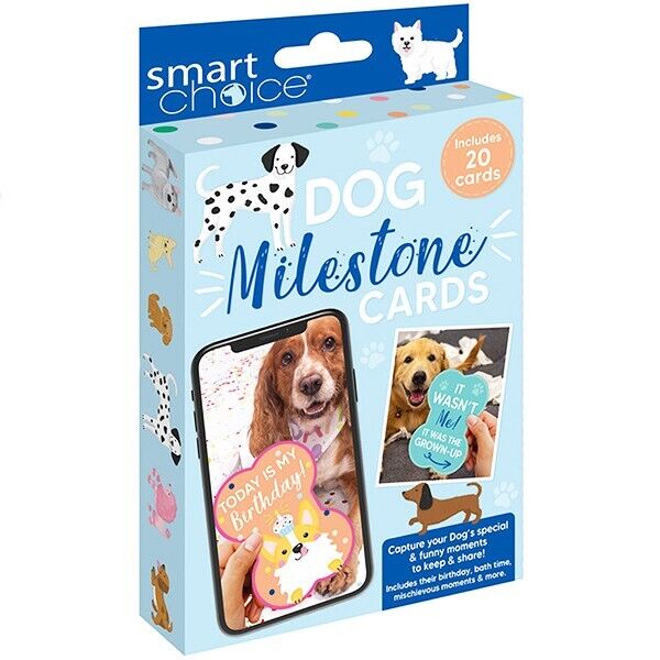 Smart Choice Puppy Milestone Cards Dog Celebration Special Moments Photo Gift pets tiny