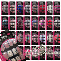 Royal Full Coverage False Nail Artificial Tips + 3g Glue Set of 24 false nails galaxy nails