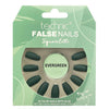 Technic False Nails Tips Full Coverage Set of 24 + Glue Evergreen Squareletto false nails nails