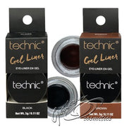 Technic Gel Pot Eyeliner Long lasting, Vegan. Black, Brown eyeliner eyes makeup