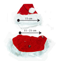 Pet Christmas Santa Hat and Collar Set - Xmas Costume for Small & Medium Dog Christmas pets seasonal tiny Xwear