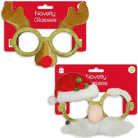 2x Christmas Glasses Santa Father Xmas & Reindeer Rudolf Fancy Dress Masks Christmas other xmas wear seasonal tiny xmas wear Xwear