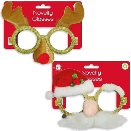 2x Christmas Glasses Santa Father Xmas & Reindeer Rudolf Fancy Dress Masks Christmas other xmas wear seasonal tiny xmas wear Xwear