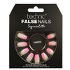 Technic False Nails Tips Full Coverage Set of 24 + Glue Ombre false nails nails