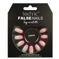 Technic False Nails Tips Full Coverage Set of 24 + Glue Ombre false nails galaxy nails