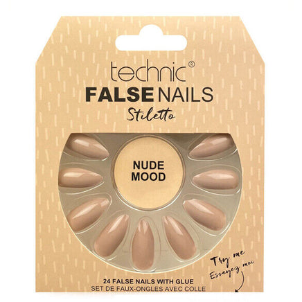 Technic False Nails Tips Full Coverage Set of 24 + Glue false nails galaxy nails