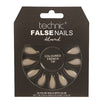 Technic False Nails Tips Full Coverage Set of 24 + Glue Coloured French Tip with Glitter false nails nails
