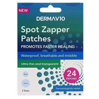 Derma V10 Spot Zapper Patches Faster Healing Acne Pimples Blemishes 24 Stickers face care skin
