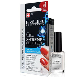 Eveline X-Treme Gel Effect Top Coat Nail Polish with Liquid Glass complex galaxy nail polish nails polish