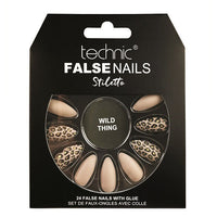 Technic False Nails Tips Full Coverage Set of 24 + Glue Wild thing false nails galaxy nails