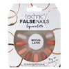 Technic False Nails Tips Full Coverage Set of 24 + Glue Mocha Latte Squareletto false nails nails