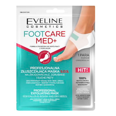 Eveline Foot Care Med+ Professional Exfoliating Mask Callous Rough & Dry Heels Health & Beauty:Health Care:Foot Creams & Treatments hand foot skin