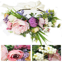 Flower Headband Head Garland Hair Band Crown Wreath Festival Boho Hippy Wedding Summer Flowers & Grass #1 Clothes, Shoes & Accessories:Women:Women's Accessories:Hair Accessories hair hair styling