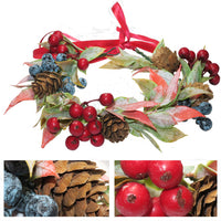 Flower Headband Head Garland Hair Band Crown Wreath Festival Boho Hippy Wedding Autumn Leaves, Berries & Larch cones #23 Clothes, Shoes & Accessories:Women:Women's Accessories:Hair Accessories hair hair styling