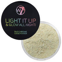 W7 Light It Up & Glow All Night! Duo Chrome Loose Powder Highlighter Shimmer Open 24/7 - gold iridescent Health & Beauty:Make-Up:Face:Bronzer, Contour & Highlighter bronzer face makeup